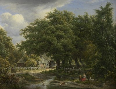 Farmhouse Among Trees (Emmen) by Egbert van Drielst  